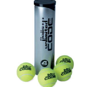 Teniszlabda labdák Unlimited Code Black,  – 4-es doboz, ITF jóváhagyással