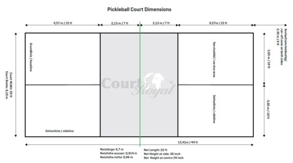 Pickleball mobil hálórendszer